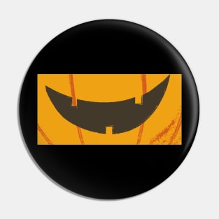 Halloween Carved Pumpkin Mouth (Black) Pin