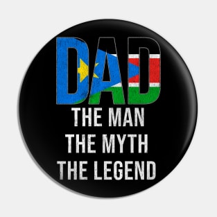 South Sudanese Dad The Man The Myth The Legend - Gift for South Sudanese Dad With Roots From South Sudanese Pin