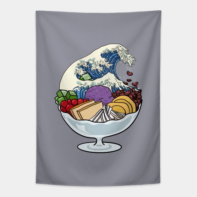 COLORFUL HALO-HALO FILIPINO FOOD STICKER Tapestry by Aydapadi Studio