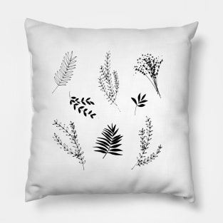 Simple Scandinavian Plant Pattern Pillow