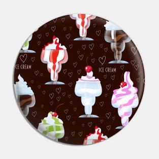 Ice cream pattern Pin