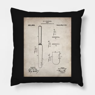 Cooking Knife Patent - Kitchen Chef Cook Farmhouse Art - Antique Pillow