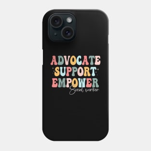 Groovy Advocate Support Empower Social Worker Graduation Phone Case