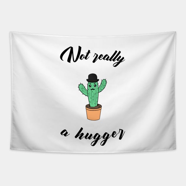 Not really a hugger - a funny cactus Tapestry by Cute_but_crazy_designs