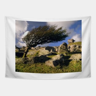 Windswept Tree on Stowes Hill Tapestry