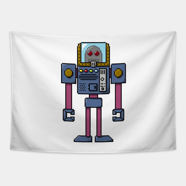 Pixel Robot 051 Tapestry by Vampireslug