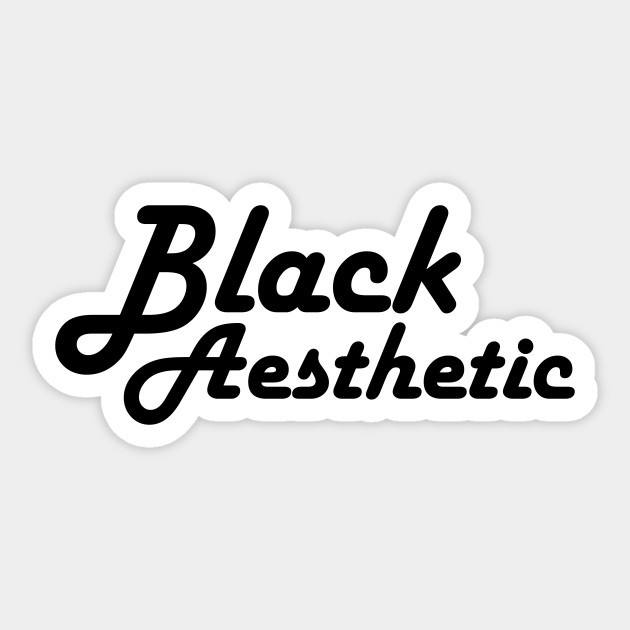 Black Aesthetic Color Black Sticker Teepublic
