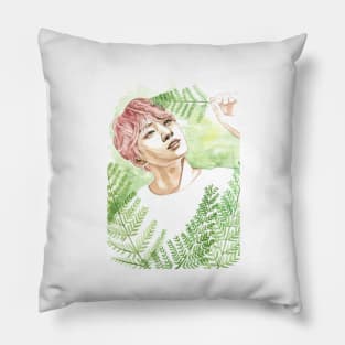 Jeon Jungkook BTS Bangtan Boys Nature Watercolour Pillow