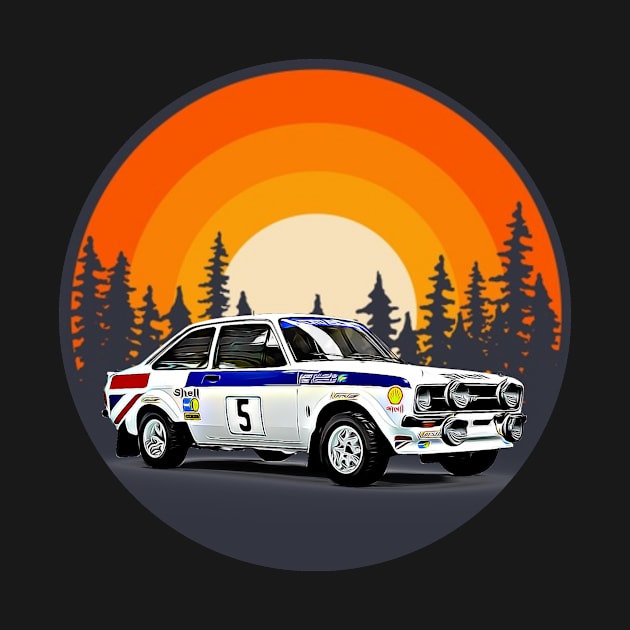 Escort Rally Forest Print by SynchroDesign