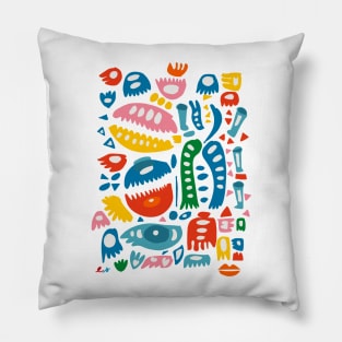 African Graffiti Shapes of Love Pillow