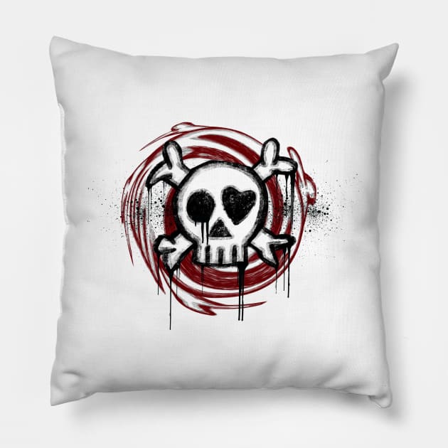 Graffiti Skull Pillow by ARTHE