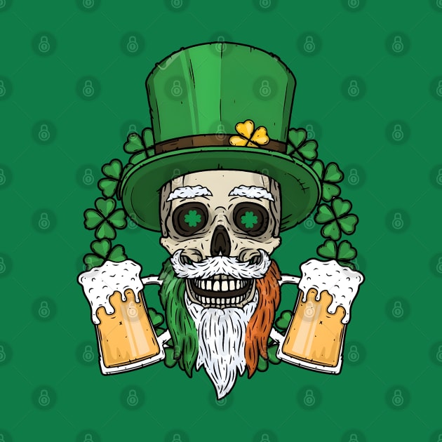 Skull St. Patricks Day Drunk by Science Busters Podcast