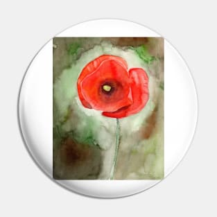 Poppy Fine Art Painting Pin