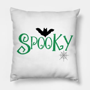 Spooky design in green Pillow