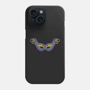 Felt Style Mardi Gras Mask | Cherie's Art(c)2022 Phone Case