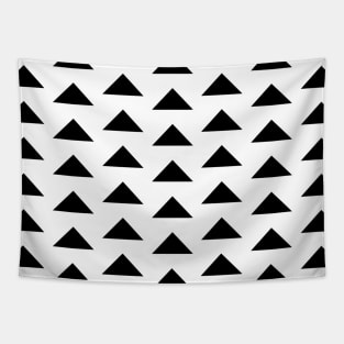 Black and White Triangles Pattern Tapestry