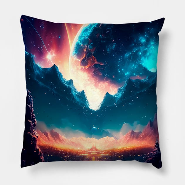 Cosmic Chaos Pillow by James Garcia