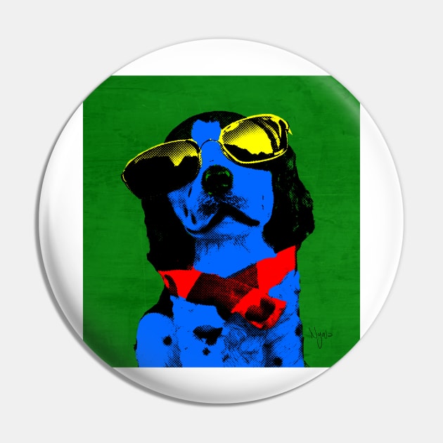 BLUE DOG FUNNY POP ART Pin by NYWA-ART-PROJECT