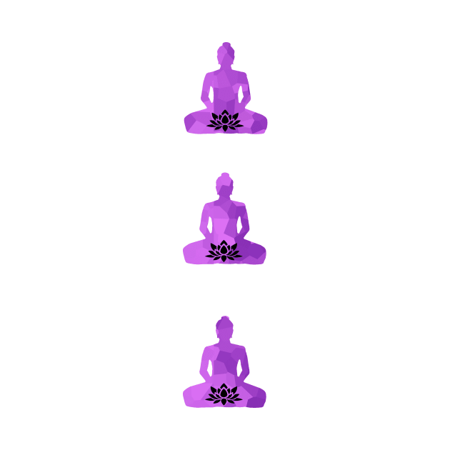 LOTUS Yoga Pose Purple by SartorisArt1