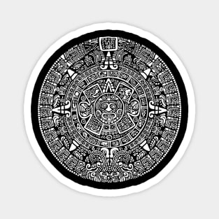 Mexican Calendar - grunge - white design Magnet