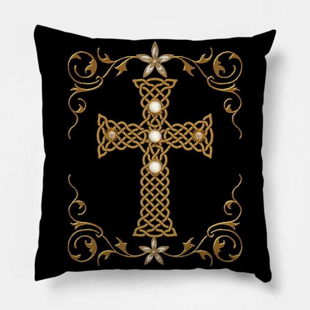 The celtic cross Pillow by Nicky2342