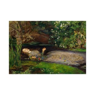 Ophelia Oil Painting by Sir John Everett Millais - Hamlet - Play T-Shirt