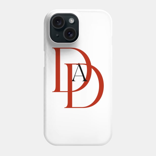 Dad-Devil (text only, red/black) Phone Case by Damn_Nation_Inc