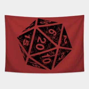 RPG Dice d20 | Distressed Black Tapestry