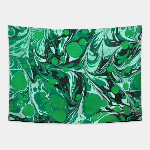 Green Abstract Tapestry by MaiKStore