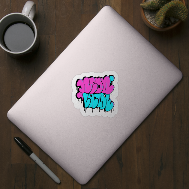 100Pcs Neon Stickers Decal, Waterproof Vinyl Stickers Pack for Bumper,  Laptop, Skateboard, Water Bottle, Luggage, Phone, Graffiti Stickers for  Adults