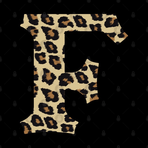 Letter F Leopard Cheetah Monogram Initial by squeakyricardo