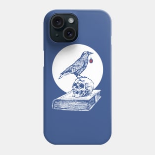 Crow skull magical alchemy gothic occult full moon Phone Case