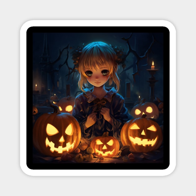 Halloween girl Magnet by NumberOneEverything