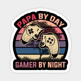 Papa By Day Gamer By Night Magnet