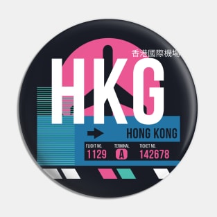 Hong Kong (HKG) Airport Code Baggage Tag Pin