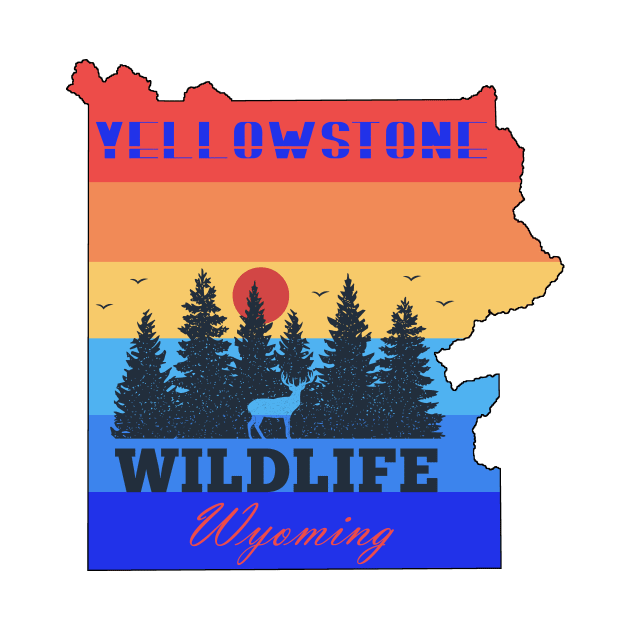 Wyoming Yellowstone National Park, Wild Life by ArtStellar