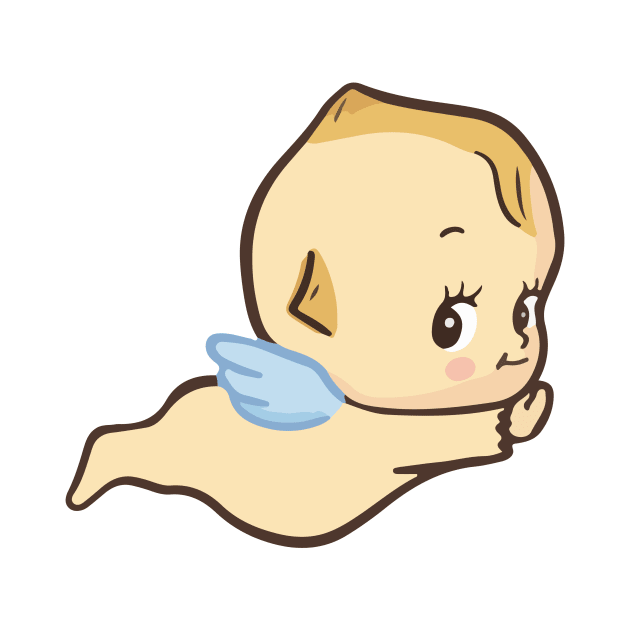 Cute flying kewpie baby angel by Zakuro