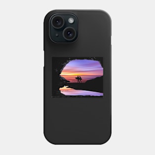 Purple Beach Cave Sunset Phone Case