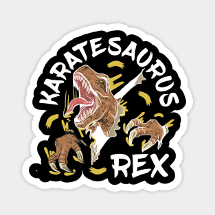 Karatesaurus Rex Dinosaur Lover Magnet