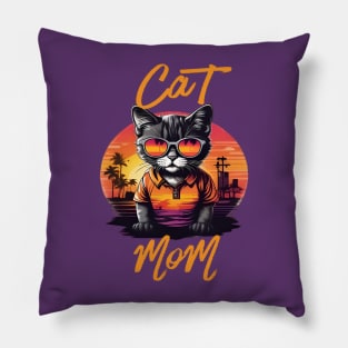 Cool Cat With Sunglasses Summer Sun Pet Lover Pillow