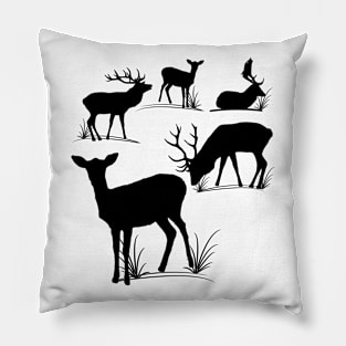 roe deer, stag, animals, hunting, hunter, forest Pillow