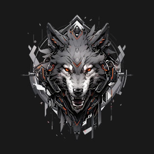 Mecha Tier Tiger Wolf Fuchs Dino Bär Cyborg T-Shirt