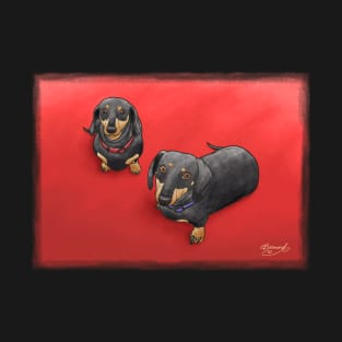 Dachshund Love - Red Version T-Shirt