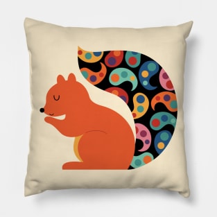 Paisley Squirrel Pillow