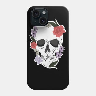 Skull floral Rose Vintage Day of the Dead Phone Case