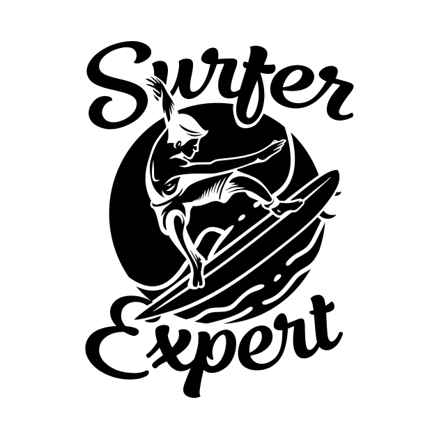 Surfer Design Surfer Expert Surfing Surfboard by HBfunshirts