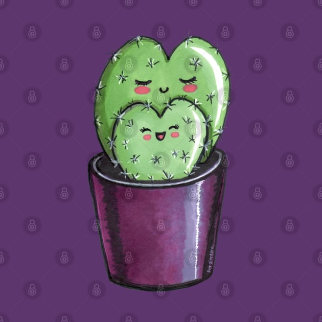 Cute cactus  mom by Pendientera