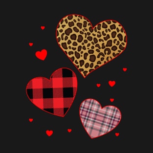 Leopard Heart Valentine's Day Partner Gift T-Shirt