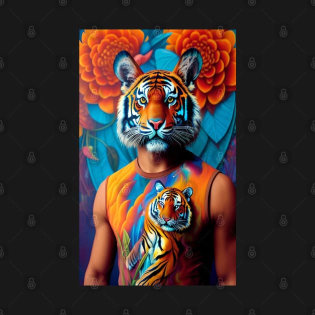 Pop Art - A Surreal Tiger by ZiolaRosa