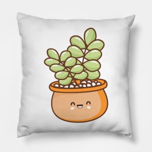 orange pot succulent cacti plant Pillow